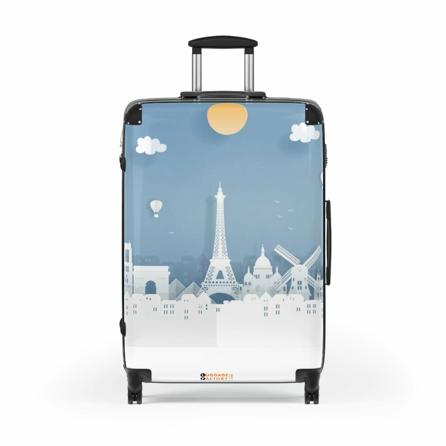 LFO - Luggage Factory - Blue Travels Suitcase 4 LFO - Luggage Factory - Blue Travels Suitcase - Image 2
