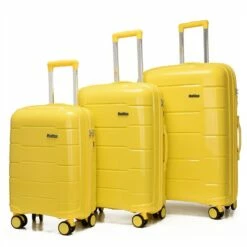 3 Pcs 20/24/28 Inch Travel Suitcase On Wheels Rolling Luggage Case