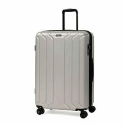 NONSTOP Luggage Expandable Spinner Wheels Hard Side Shell Travel Suitcase Set 3 Piece Lightweight With TSA Lock And Double USB Port, NEW YORK Collection (Silver, 3-Piece Set (20/24/28)) -TRAVELPRO Sales 310veg2KPrL
