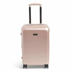 Vera Bradley Women's Hardside Rolling Suitcase Luggage, Enchanting Rose, 22" Carry On