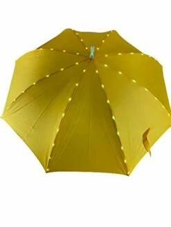 Rain Umbrella | LED UMBRELLA For Rain Or Sun Or Just For Fun | Quality Rain Umbrella For All Ages Boys/Girls/Adults |Great For Your Social Media Videos | Sun Wind Umbrella SJF Products (Yellow) -TRAVELPRO Sales 315Xlzgb0aL