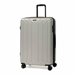 NONSTOP Luggage Expandable Spinner Wheels Hard Side Shell Travel Suitcase Set 3 Piece Lightweight With TSA Lock And Double USB Port, NEW YORK Collection (Silver, 3-Piece Set (20/24/28)) -TRAVELPRO Sales 315kkJGttkL