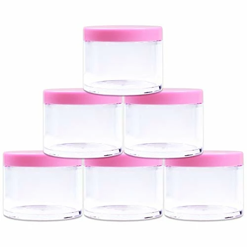 Beauticom 4 Oz. (120g/120ML, Quantity: 6 Pieces) Thick Wall Round Leak Proof Clear Acrylic Jars W/Lids For Beauty, Cream (6 Pieces (6 Jars + Lids Together), PINK) 5 Beauticom 4 Oz. (120g/120ML, Quantity: 6 Pieces) Thick Wall Round Leak Proof Clear Acrylic Jars W/Lids For Beauty, Cream (6 Pieces (6 Jars + Lids Together), PINK) - Image 3