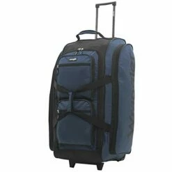 Wrangler Wesley Rolling Duffel Bag, Navy Blue, Large 30-Inch -TRAVELPRO Sales 31BAk53OzpL