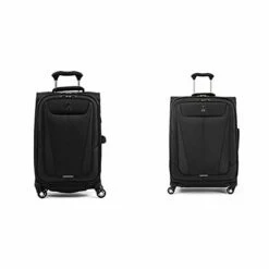 Travelpro Maxlite 5-Softside Expandable Spinner Wheel Luggage, Black, 2-Piece Set (21/21)