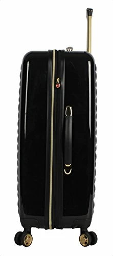 Betsey Johnson 26 Inch Checked Luggage Collection - Expandable Scratch Resistant (ABS + PC) Hardside Suitcase - Designer Lightweight Bag With 8-Rolling Spinner Wheels (Heart To Heart Black) 7 Betsey Johnson 26 Inch Checked Luggage Collection - Expandable Scratch Resistant (ABS + PC) Hardside Suitcase - Designer Lightweight Bag With 8-Rolling Spinner Wheels (Heart To Heart Black) - Image 5