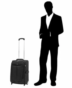 Travelpro Skypro Lightweight Airline Size Carry On Luggage Trolley Suitcase (Midnight Black, 22" Expandable Rollaboard) -TRAVELPRO Sales 31Bhtd0LDHL