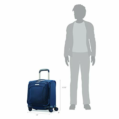 Samsonite Lineate Underseat Carry On Boarding Bag With Spinner Wheels, Evening Teal 5 Samsonite Lineate Underseat Carry On Boarding Bag With Spinner Wheels, Evening Teal - Image 3