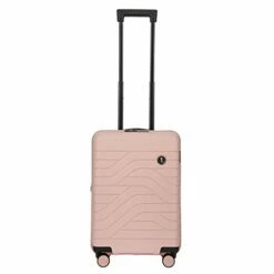 Bric's B|Y Ulisse Spinner Suitcase - 21 Inch Carry-On Luggage - Hard Exterior And TSA-Approved Lock - Pearl Pink