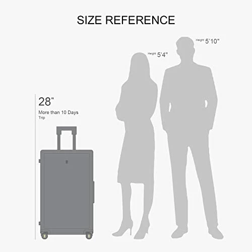 LEVEL8 Trunk Luggage, 28 Inch Luggage With Spinner Wheels, Luminous Textured 28 Inch Checked Large Luggage, Lightweight PC With TSA Lock - 28 Inch, Black 4 LEVEL8 Trunk Luggage, 28 Inch Luggage With Spinner Wheels, Luminous Textured 28 Inch Checked Large Luggage, Lightweight PC With TSA Lock - 28 Inch, Black - Image 2