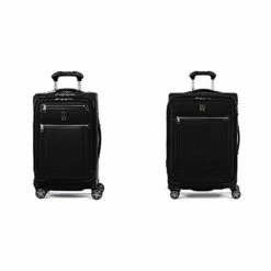 Travelpro Platinum Elite-Softside Expandable Spinner Wheel Luggage, Shadow Black, 2-Piece Set (21/25)
