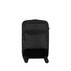 Cloe Carry-On 20 Inch Hybrid Luggage With 360º-spinner Wheels In Black Color