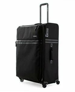 Calvin Klein Parker Softside Expandable Spinner Luggage With TSA Lock, Black, 29 Inch