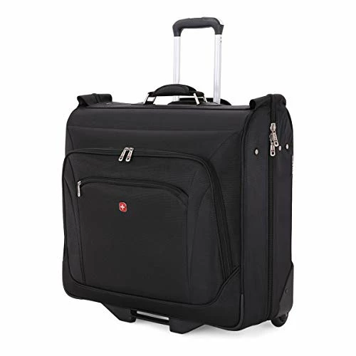 (USED) SWISSGEAR Full-Sized Effortless Folding Wheeled Garment Bag | Rolling Travel Luggage | Men's And Women's - Black 3 (USED) SWISSGEAR Full-Sized Effortless Folding Wheeled Garment Bag | Rolling Travel Luggage | Men's And Women's - Black