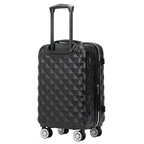 Kenneth Cole Reaction Diamond Tower Luggage Collection Lightweight Hardside Expandable 8-Wheel Spinner Travel Suitcase, Black, 20-Inch Carry On 4 Kenneth Cole Reaction Diamond Tower Luggage Collection Lightweight Hardside Expandable 8-Wheel Spinner Travel Suitcase, Black, 20-Inch Carry On - Image 2