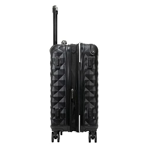 Kenneth Cole Reaction Diamond Tower Luggage Collection Lightweight Hardside Expandable 8-Wheel Spinner Travel Suitcase, Black, 20-Inch Carry On 8 Kenneth Cole Reaction Diamond Tower Luggage Collection Lightweight Hardside Expandable 8-Wheel Spinner Travel Suitcase, Black, 20-Inch Carry On - Image 6