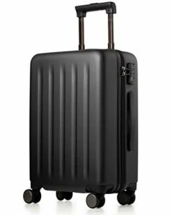 NINETYGO Carry On Luggage 22x14x9 With Spinner Wheels, 100% Polycarbonate Hardside Luggage, Carry On Suitcase With TSA Lock For Travel, Super Durability & Slim Simplistic Design (20-Inch Black)