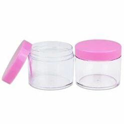 Beauticom 60 Grams/60 ML (2 Oz) Round Clear Leak Proof Plastic Container Jars With Pink Lids For Travel Storage Makeup Cosmetic Lotion Scrubs Creams Oils Salves Ointments (12 Jars) -TRAVELPRO Sales 31ehIAsNDFL