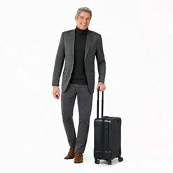 Briggs & Riley Torq Hardside Carry On Luggage With Spinner Wheels 22 Inch. USB Charging Port, TSA-Friendly Locks, Easy Access Hinged Front Pocket, Black -TRAVELPRO Sales 31evoLMRYXL
