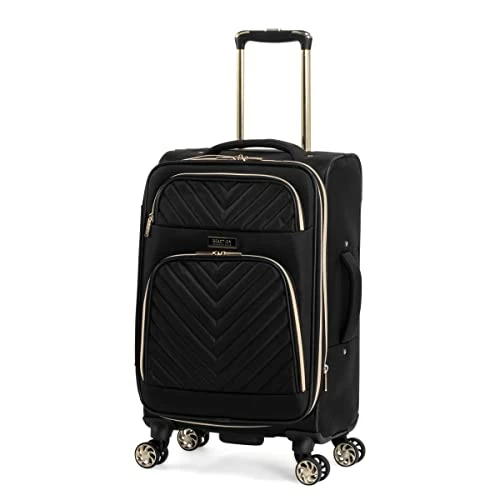 Kenneth Cole Reaction Women's Chelsea Luggage Chevron Softside 8-Wheel Spinner Expandable Suitcase Collection, Black, 20-Inch Carry On 3 Kenneth Cole Reaction Women's Chelsea Luggage Chevron Softside 8-Wheel Spinner Expandable Suitcase Collection, Black, 20-Inch Carry On