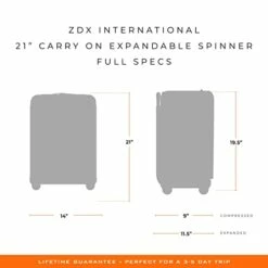 Briggs & Riley ZDX-Expandable Luggage With 4 Spinner Wheels, Hunter, Carry-On 21-Inch -TRAVELPRO Sales 31hpu0ONk1L