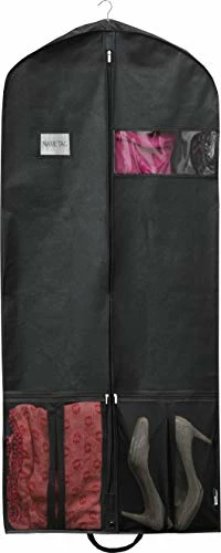 Simple Houseware 60-Inch Heavy Duty Garment Bag W/Pocket For Suits, Tuxedos, Dresses, Coats