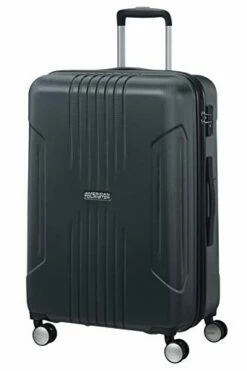 American Tourister Unisex_Adult Suitcase, Black (Dark Slate), M (67 Cm - 82 L)