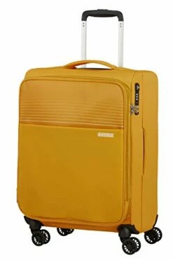 American Tourister Unisex Adults Expandable, Yellow (Golden Yellow), Spinner S Erweiterbar (55 Cm-48.5 L)