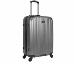 Kenneth Cole Reaction Gramercy Collection Lightweight Hardside 4-Wheel Spinner Luggage, Silver, 24-Inch Checked