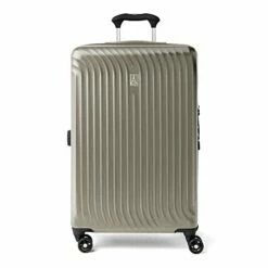 Travelpro Maxlite Air Hardside Expandable Luggage, 8 Spinner Wheels, Lightweight Hard Shell Polycarbonate, Champagne, Checked-Medium 25-Inch
