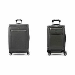 Travelpro Platinum Elite-Softside Expandable Spinner Wheel Luggage, Vintage Grey, 2-Piece Set (21/29)