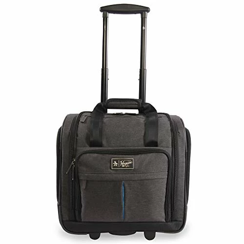ORIGINAL PENGUIN Men's Ethan Wheeled Under The Seat Carry On Bag, Black Crosshatch 3 ORIGINAL PENGUIN Men's Ethan Wheeled Under The Seat Carry On Bag, Black Crosshatch