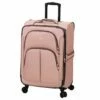 LONDON FOG Bromley Softside Expandable Spinner Luggage, Rose Gold, Checked-Medium 24-Inch -TRAVELPRO Sales 41 YcMrSJAL