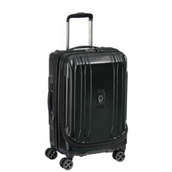 DELSEY Paris Eclipse DLX Expandable Luggage With Spinner Wheels, Black, Carry-on 21 Inch