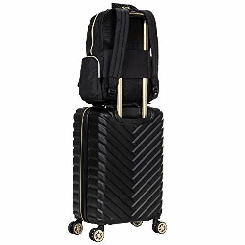 Kenneth Cole Reaction Women's Sophie Backpack Silky Nylon 15" Laptop & Tablet RFID Bookbag For School, Work, & Travel, Black With 20" Carry-On, One Size 17 Kenneth Cole Reaction Women's Sophie Backpack Silky Nylon 15" Laptop & Tablet RFID Bookbag For School, Work, & Travel, Black With 20" Carry-On, One Size - Image 15