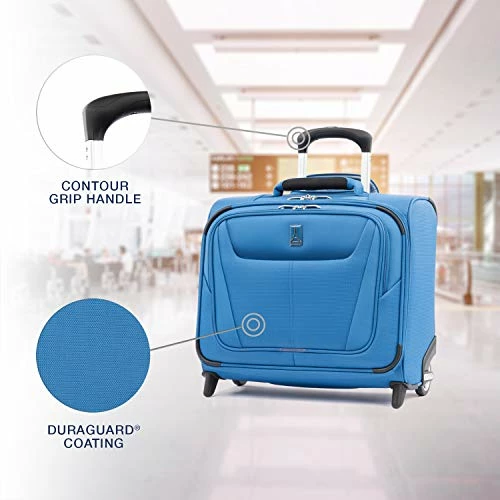 Travelpro Luggage Maxlite 5 16" Lightweight Carry-on Rolling Tote Suitcase, Azure Blue 4 Travelpro Luggage Maxlite 5 16" Lightweight Carry-on Rolling Tote Suitcase, Azure Blue - Image 2