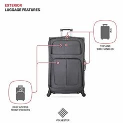 SwissGear Sion Softside Expandable Roller Luggage, Dark Grey, 3-Piece Set (21/25/29) -TRAVELPRO Sales 411QU7om9aL