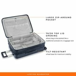 Briggs & Riley Sympatico Hardside Medium Spinner Luggage, Matte Navy, 27-Inch Checked -TRAVELPRO Sales 411nTDWEaxL