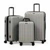 NONSTOP Luggage Expandable Spinner Wheels Hard Side Shell Travel Suitcase Set 3 Piece Lightweight With TSA Lock And Double USB Port, NEW YORK Collection (Silver, 3-Piece Set (20/24/28)) -TRAVELPRO Sales 411sJoiJcgL