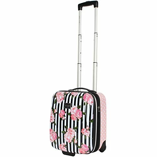 Betsey Johnson 4 Piece Designer Luggage - Expandable (ABS+PC) Hardside Lightweight Spinner Suitcases - Set Includes 15 Inch Underseat Bag, 20 Inch Carry On, 26 & 30 Inch Checked Bags (Stripe Roses) 7 Betsey Johnson 4 Piece Designer Luggage - Expandable (ABS+PC) Hardside Lightweight Spinner Suitcases - Set Includes 15 Inch Underseat Bag, 20 Inch Carry On, 26 & 30 Inch Checked Bags (Stripe Roses) - Image 5