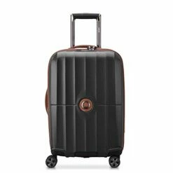 DELSEY Paris St. Tropez Hardside Expandable Luggage With Spinner Wheels, Black, Checked-Large 28 Inch