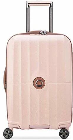 DELSEY Paris St. Tropez Hardside Expandable Luggage With Spinner Wheels, Pink, Checked-Medium 24 Inch