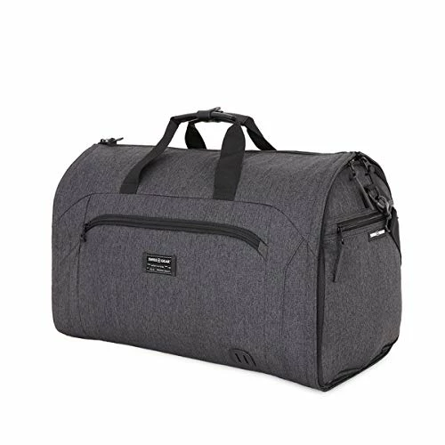 SwissGear Full-Sized Folding Garment Duffel Bag, Heather Grey, Hanging (23-Inch) 3 SwissGear Full-Sized Folding Garment Duffel Bag, Heather Grey, Hanging (23-Inch)