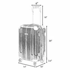 Goplus 20" ABS Carry On Luggage Expandable Hardside Travel Bag Trolley Rolling Suitcase GLOBALWAY (Purple) -TRAVELPRO Sales 414GpBHBHcL