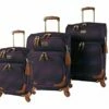 Steve Madden Designer Luggage Collection - 3 Piece Softside Expandable Lightweight Spinner Suitcase Set - Travel Set Includes 20 Inch Carry On, 24 Inch & 28-Inch Checked Suitcases (Shadow Purple) -TRAVELPRO Sales 414oTaFcuzL