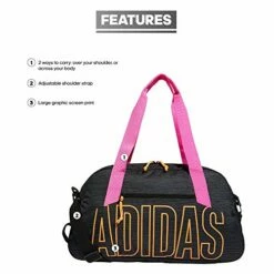 Adidas Graphic Duffel Bag, Canvas Black/Screaming Orange/Screaming Pink, One Size -TRAVELPRO Sales 415CFKWlbAL