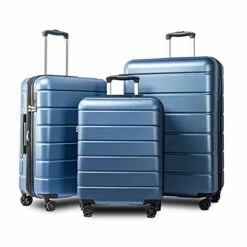 AOUZE Practical Luggage Suitcase Lightweight Expandable Lock Rotator 20 Inches 24 Inches 28 Inches Ultra-Lightweight But Very Durable Suitable For Outdoor Use (Color : Blue)