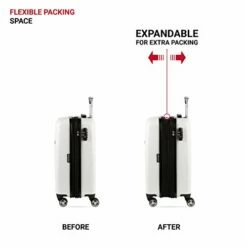 SwissGear 7272 Energie Hardside Expandable Luggage With Spinner Wheels, White, Carry-On 19-Inch 16 SwissGear 7272 Energie Hardside Expandable Luggage With Spinner Wheels, White, Carry-On 19-Inch -TRAVELPRO Sales 415y5Lr9M2L