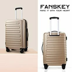 Fanskey Luggage, 3 Piece Set Suitcase With Spinner Wheels, Hardshell, Lightweight, TSA Lock (Gold) 13 Fanskey Luggage, 3 Piece Set Suitcase With Spinner Wheels, Hardshell, Lightweight, TSA Lock (Gold) -TRAVELPRO Sales 417dDlyVa1S