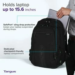 Targus Travel Laptop Backpack For 15.6 Inch Laptops, TSA Checkpoint-Friendly Carry On Travel Backpack For Women Men Business/College Laptop Bag For Work School Travel, Black (TBB013US) -TRAVELPRO Sales 4180OUo UFL